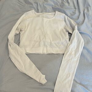 lululemon ebb to street long sleeve shirt in white